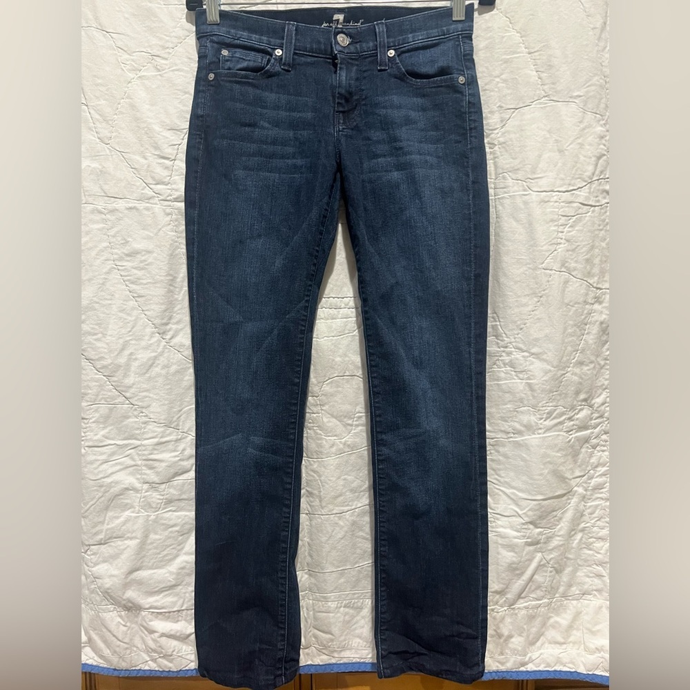 Straight Leg, 7 For All Mankind Jeans Bling Mid-Rise Dark Size 26